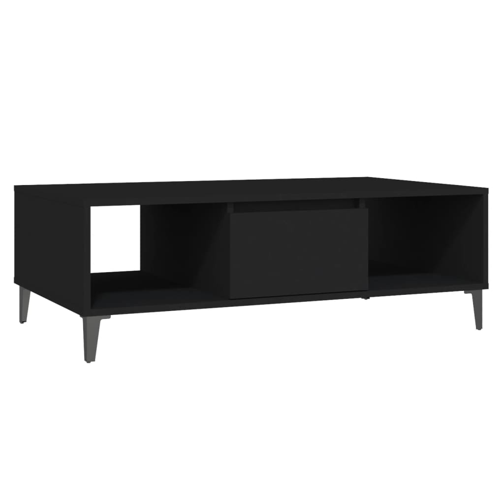 fekete forgácslap dohányzóasztal 103,5 x 60 x 35 cm (806023)