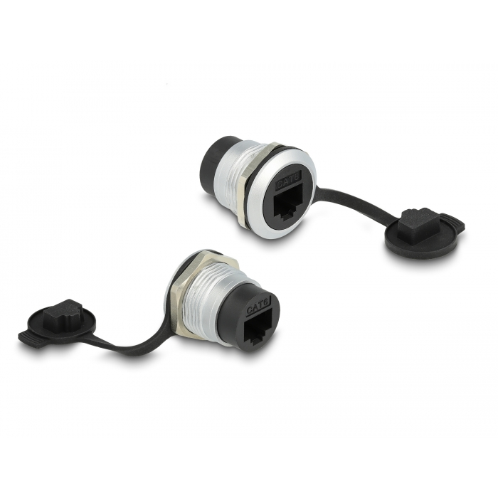 Delock RJ45 Cat.6 beépített csatlakozó porvédelmet biztosító fedéllel (86967)
