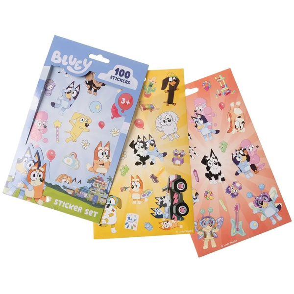 BLUEY Stickers set w/100 stickers, paper packaging