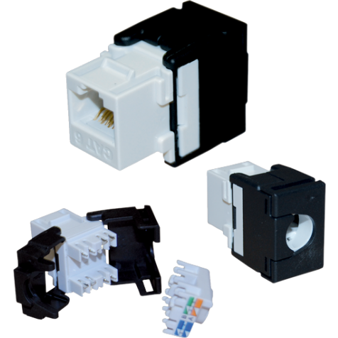 Alantec MB001 vezeték csatlakozó RJ45 Fekete, Fehér