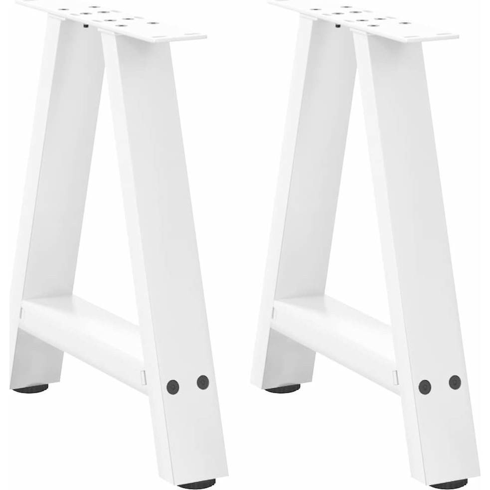 2 db fehér acél dohányzóasztal lábak A-alakú 50x(42-43) cm (4012833)