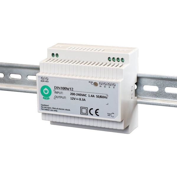 DIN100W12: Zasilacz na szynę DIN 100W 12V
