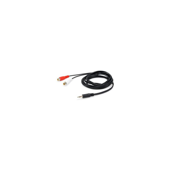 Equip 147093 καλώδιο ήχου 250 m 2 x RCA 3.5mm Μαύρος (Μαύρο)