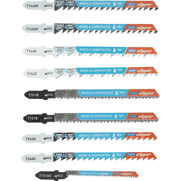 NORTON SAW BLADE T MIX SET /10 pcs.