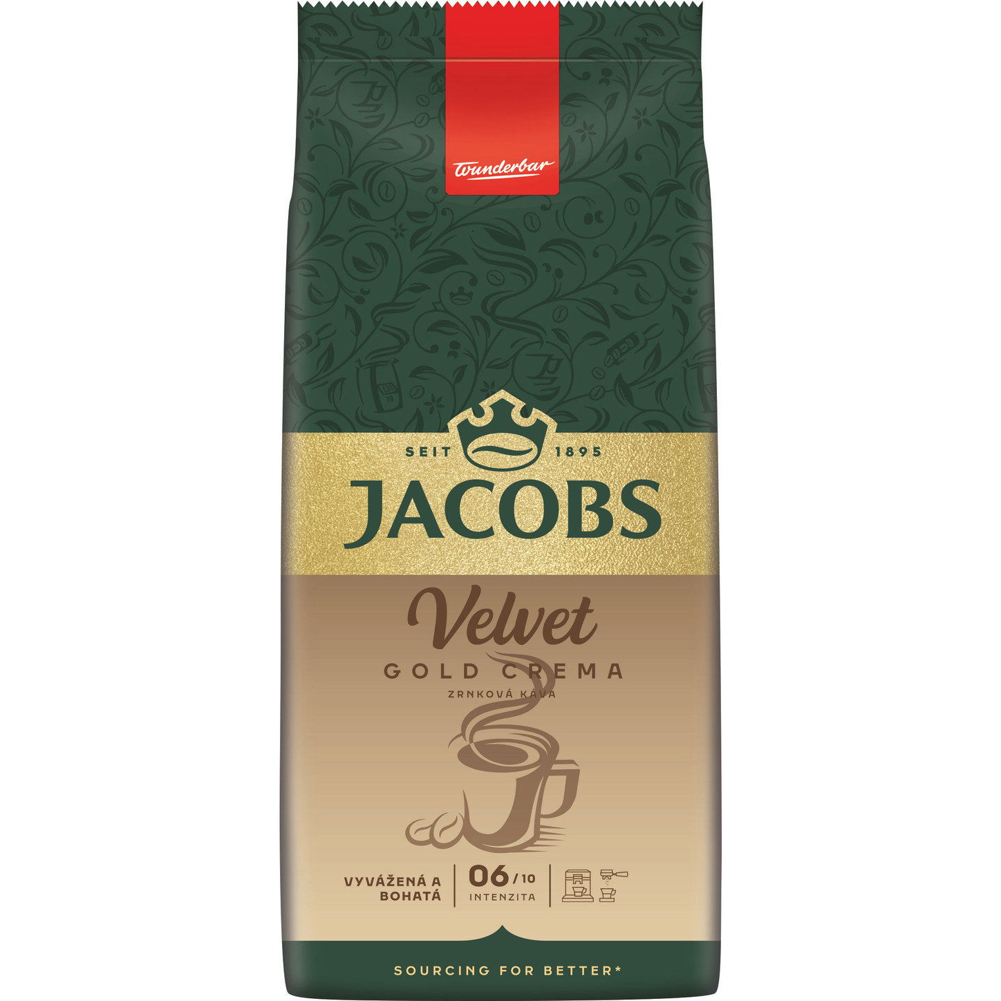 JACOBS Velvet Gold Crema, szemes, 1000g (4058067)