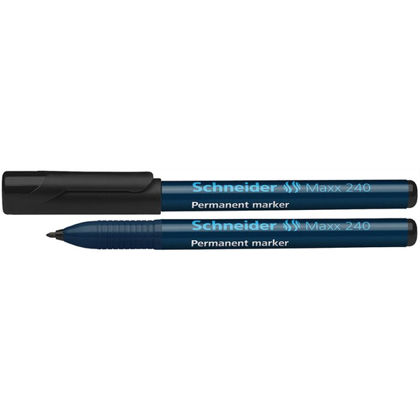 Маркер Schneider 240, Перманентен, 1-2 мм, Черен