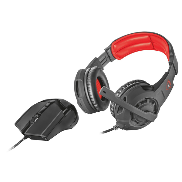 Trust GXT 784 Auricolare Cablato A Padiglione Giocare Nero, Rosso