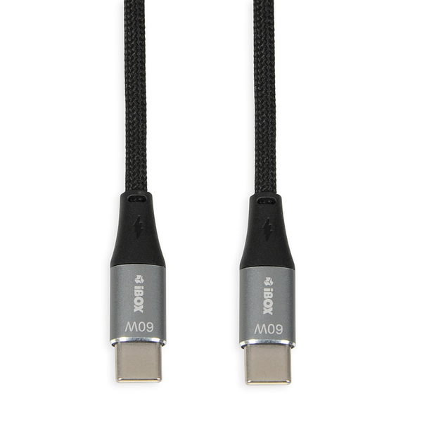 Kábel IBox USB typ C - USB typ C 1 m čierny