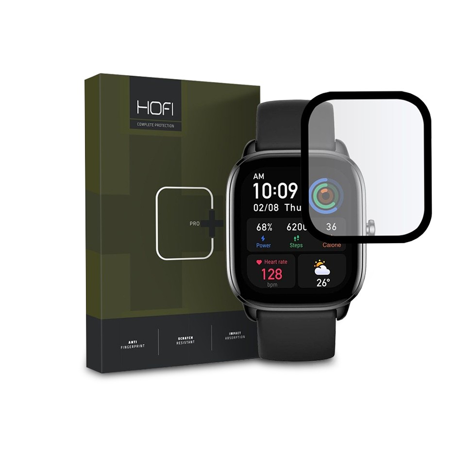 HOFI Hybrid Pro+ Glass üveg képernyővédő fólia - Xiaomi Amazfit GTS 4 Mini - black (FN0436)