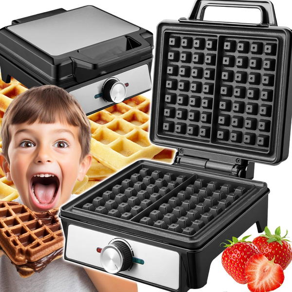 Vaflovač RETOO OR1331 1600 W stříbrný