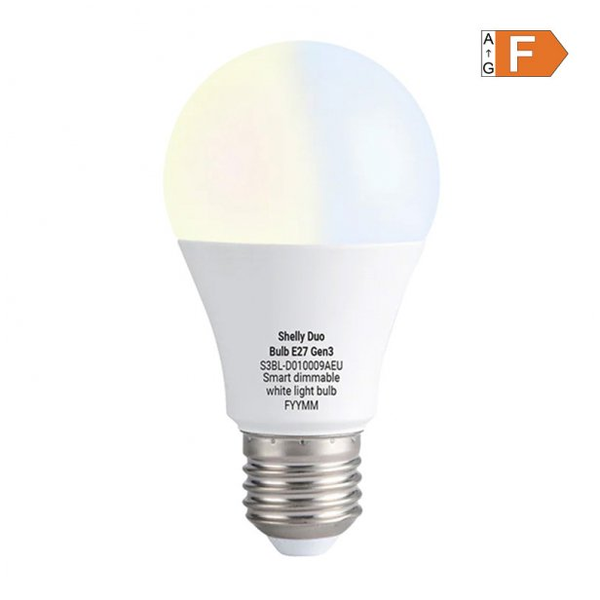 Shelly Duo Bulb E27 Gen3 Shelly LED-es fényforrás, LED-es dimmer EEK: F (A - G) Wi-Fi, Bluetooth, ZigBee
