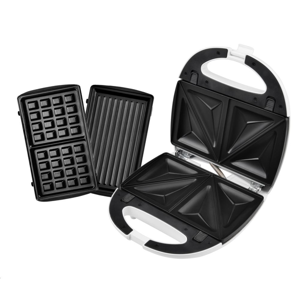 Сандвичмашина SM627, Hyundai, 700W, 3 вида плочи, тефлон/пластмаса, бяла