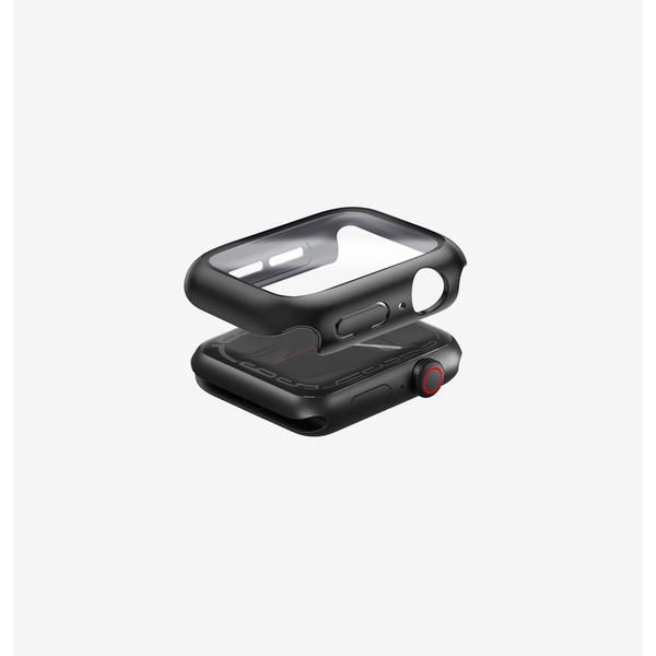 Uniq Nautic Apple Watch 7/8/9 Tok + kijelzővédő - Fekete (45mm)