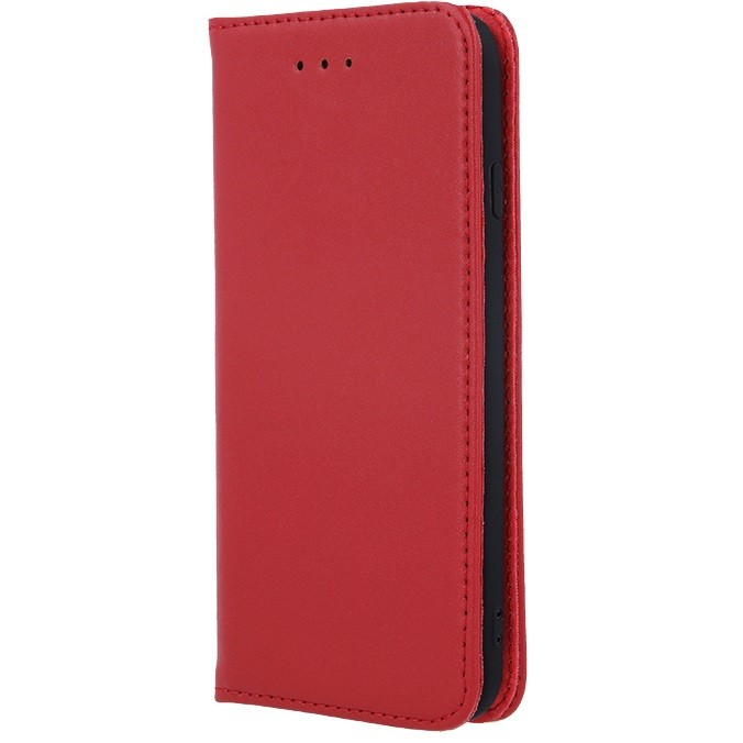 Huawei P40, Oldalra nyíló tok, valódi bőrtok, stand, Smart Pro, piros (91084)