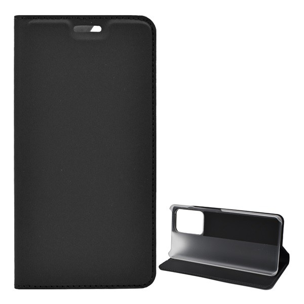 Калъф Xiaomi 11T (Pro) Стоящ, кожен ефект (обръщане, отваряне настрани, функция за настолен държач) черен