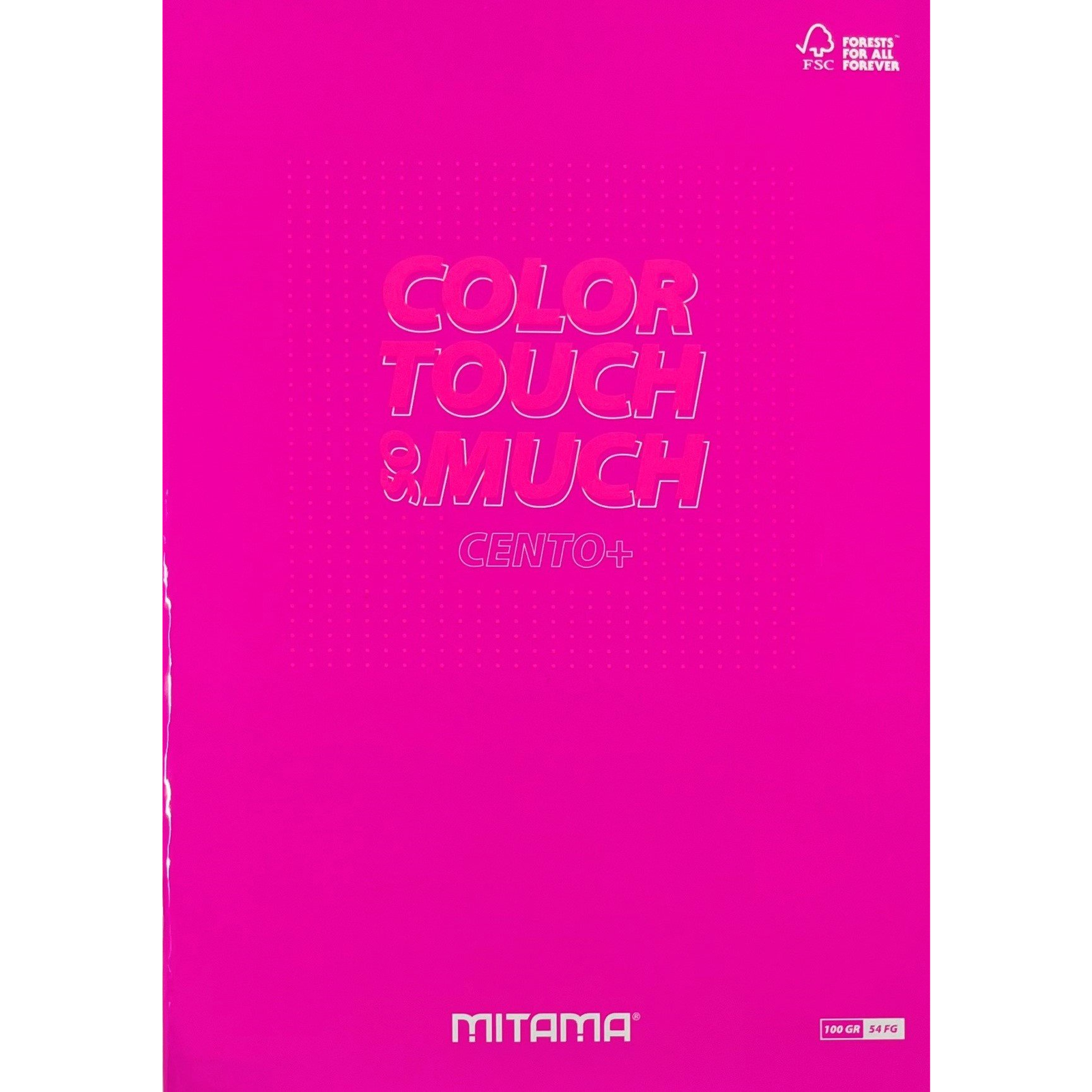 MITAMA A4, négyzetrácsos, 52+2 lapos, rózsaszín (62173-90134)