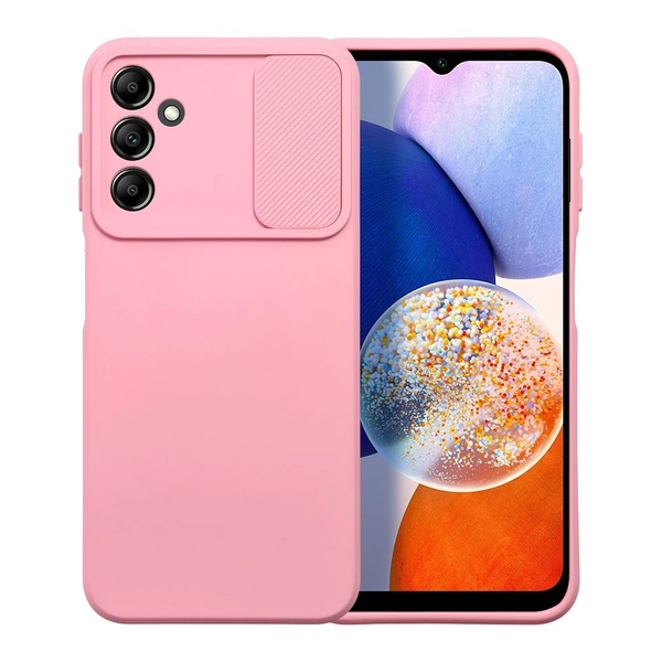 Samsung Galaxy A14 5G / A14 4G készülékhez Slide tok, világos rózsaszín