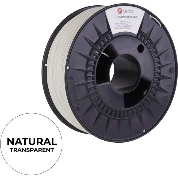 C-TECH PREMIUM LINE TPU 90A Flexibilis filament, natúr, 175 mm