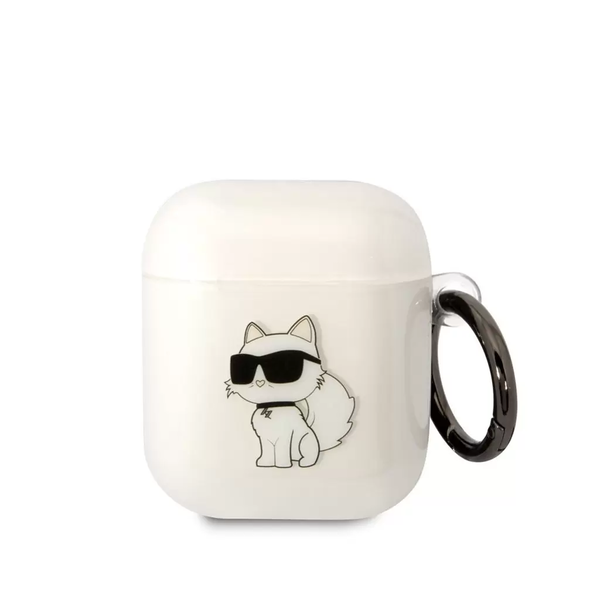Калъф за Airpods Karl Lagerfeld Apple AirPods 2/1 прозрачен Ikonik Choupette