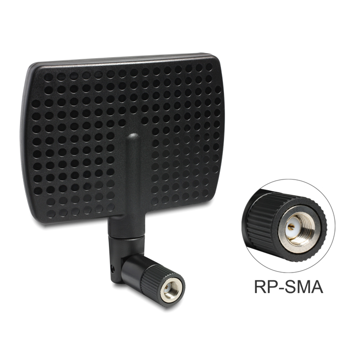 Delock WLAN antenna RP-SMA 802.11 a/b/g/n 5~7 dBi, irányítható csatlakozás (88447) (88447)