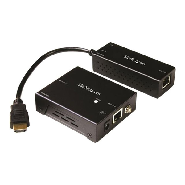 StarTech.com ST121HDBTDK extensor audio/video Transmisor y receptor de señales AV Negro