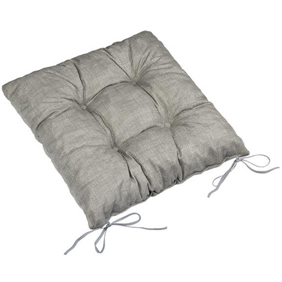 Bellatex seat cushion Lada 41/016, quilted, 40 × 40 cm, brown-grey Uni (10393)