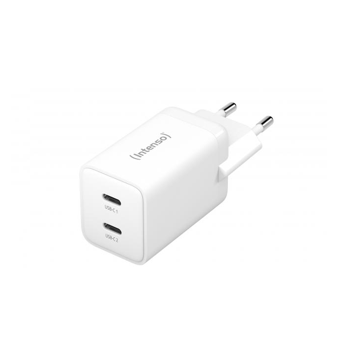 Intenso W40CC GaN 2x USB-C Hálózati töltő - Fehér (40W) (7804012)