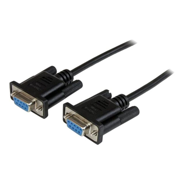StarTech.com 2m Black DB9 RS232 Serial Null Modem Cable F/F - DB9 Female to Female - 9 pin RS232 Null Modem Cable - 2 meter, Black - null modem cable - DB-9 to DB-9 - 2 m