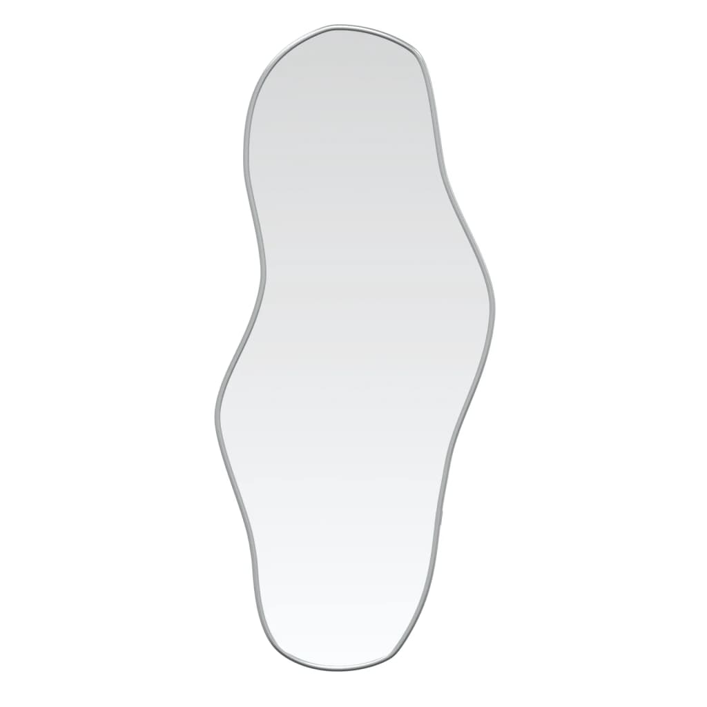 ezüstszínű falitükör 90x40 cm (348257)