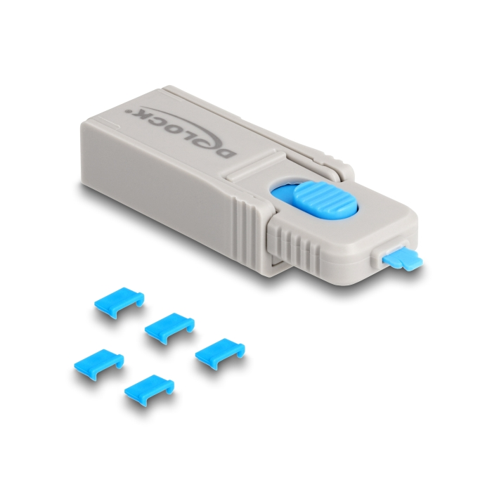 Delock Micro USB port blokkoló szet Micro USB anyához 5 db. + lezáró eszköz (20925) (20925)