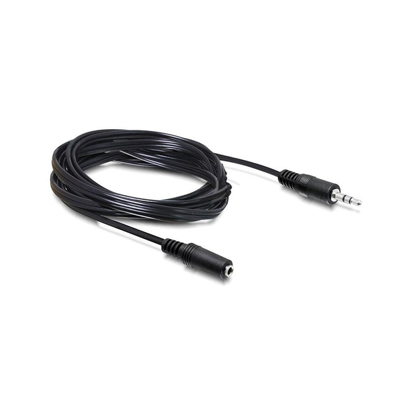 DeLock Extension Cable Audio Stereo jack 3.5 mm male / female 5m Black