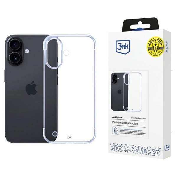 3mk Just20g Clear Tok iPhone 16 Plus - Átlátszó