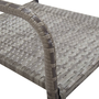 Градински комплект vidaXL, 9 части, Сив и черен, Полиратан и стомана, 46 Kg, 51 x 60 x 87 см