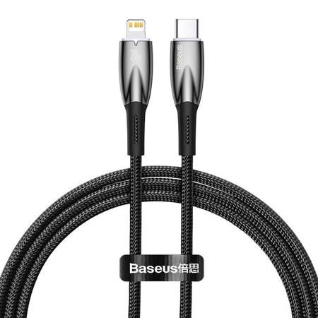 Baseus Glimmer Series USB-C - Lightning kábel 2m fekete (CADH000101)