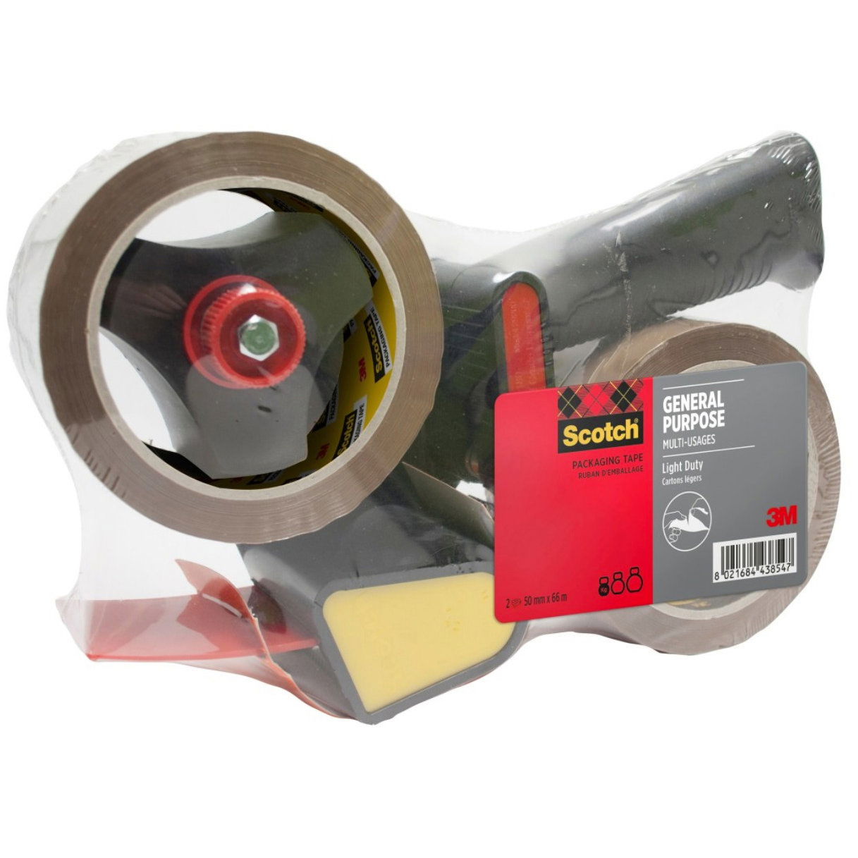 3M Scotch® odvíječ balicí pásky + 2 role Scotch® univerzální pásky 50 mm × 66 m (UU012374011)