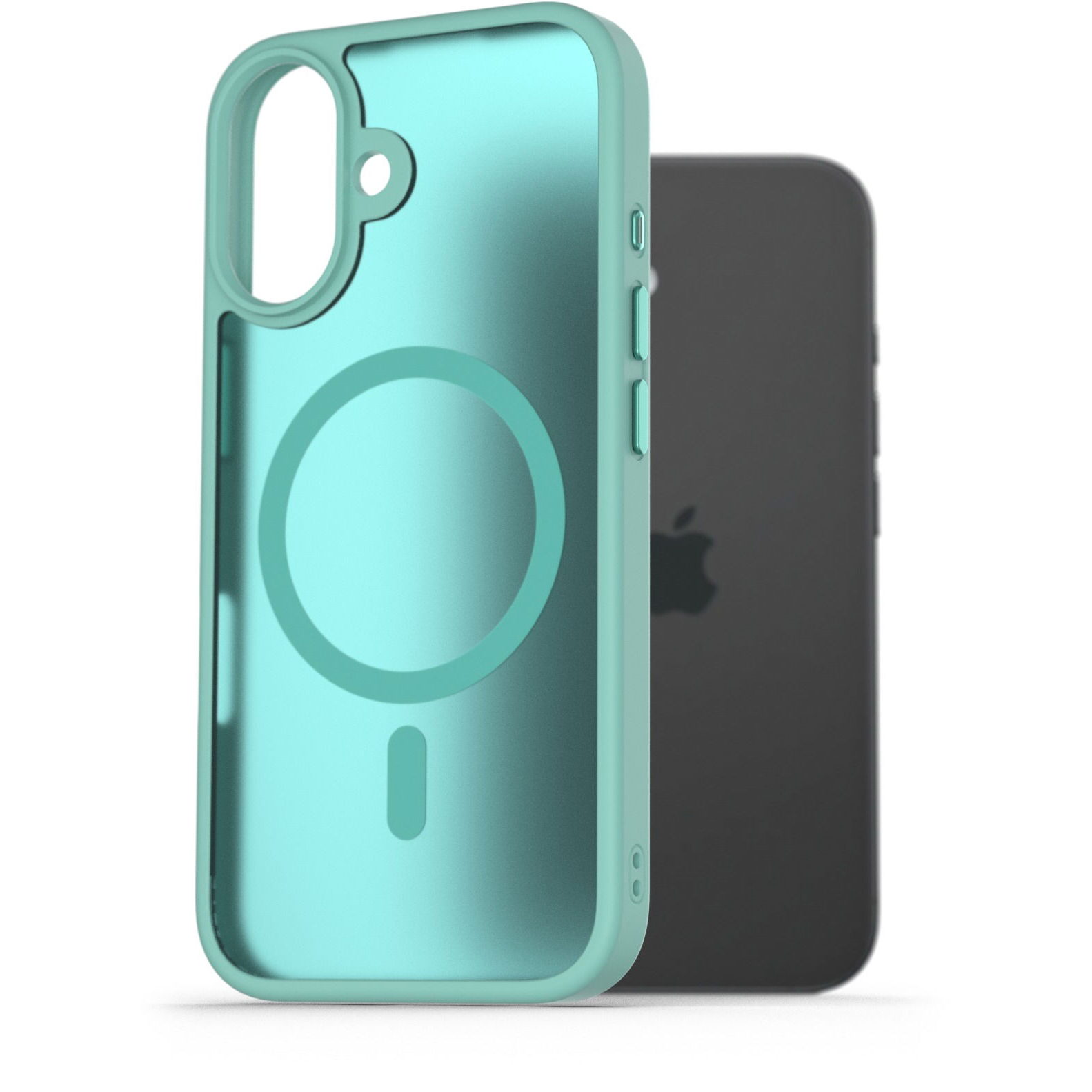 AlzaGuard Matte Case iPhone 16 Plus Magsafe kékeszöld tok (AGD-PCMM75T)