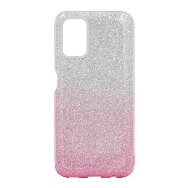 Szilikon telefonvédő (műanyag belső, csillogó hátlap) RÓZSASZÍN [Samsung Galaxy A03s (SM-A037F)] (5996591140506)