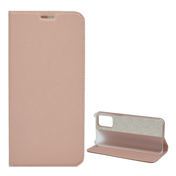 Tok álló, bőr hatású (FLIP, oldalra nyíló, asztali tartó funkció) ROZÉARANY [Samsung Galaxy S20 Ultra 5G (SM-G988B)] (5996457938940)