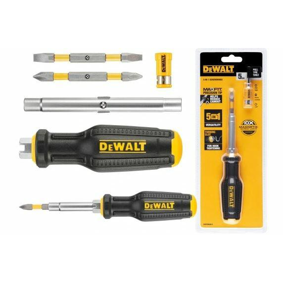 Комплект отвертки, DeWalt, черно/сребристо