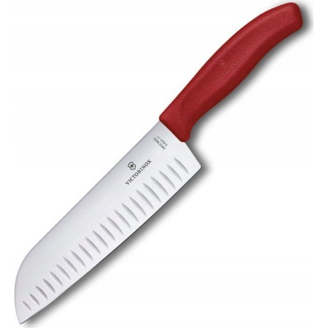 Victorinox V-6.85 21.17B Santoku rozsdamentes acél kés 17cm - Piros (6.85 21.17B)