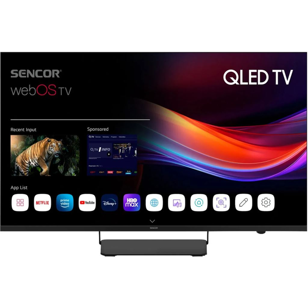 Телевизор Sencor SLE 43Q870TCSB 43" Smart QLED, 108 см, 4K UHD, HDR10, WebOS, Черен