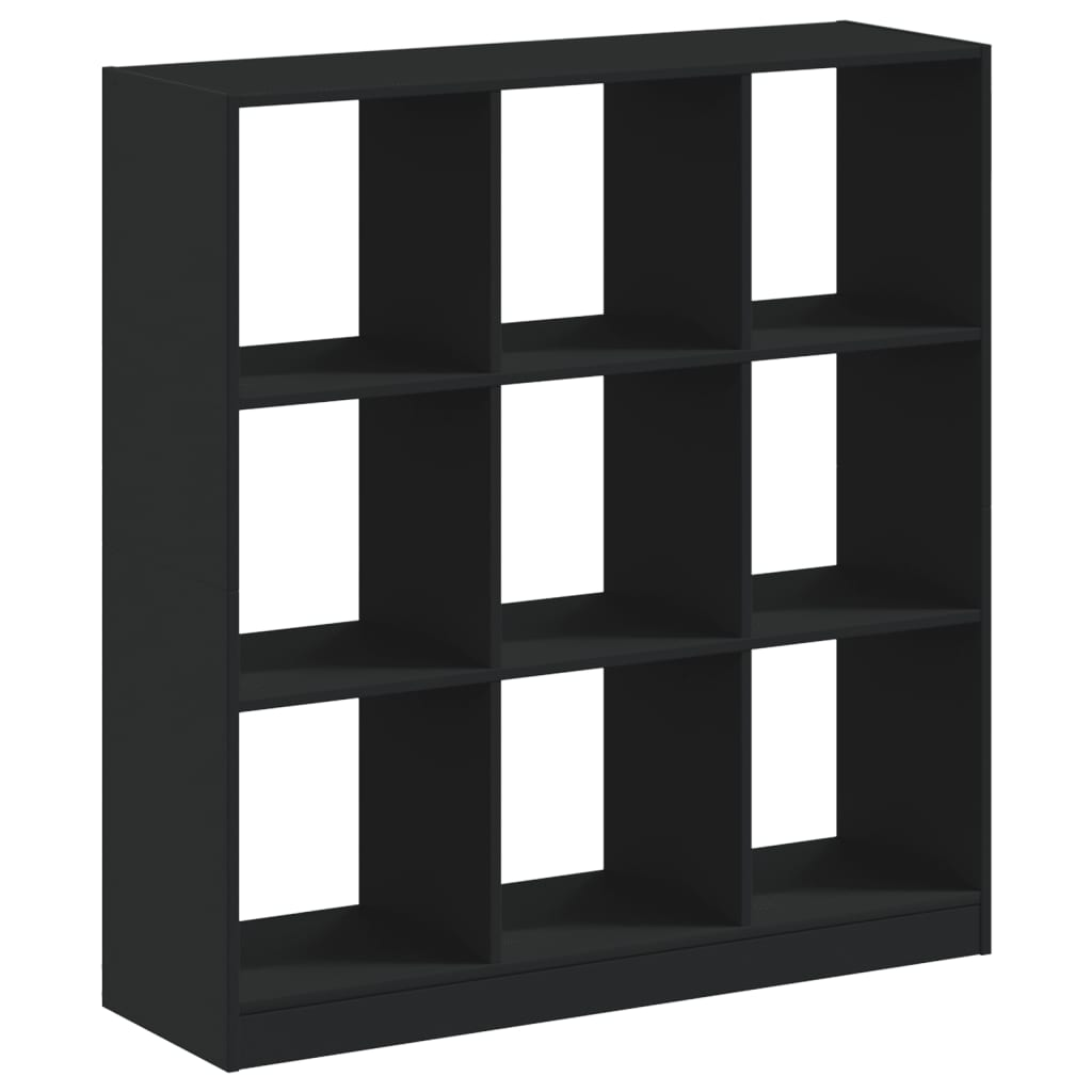 fekete szerelt fa könyvszekrény 102 x 32 x 108 cm (3307838)