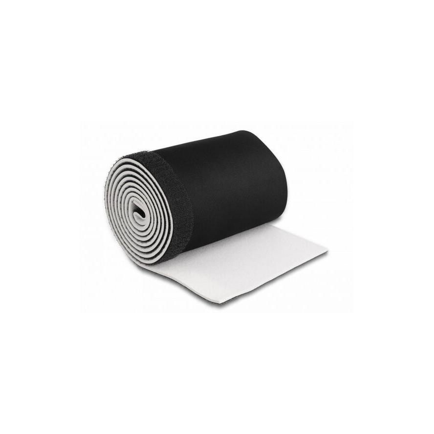 Delock Hajlékony neoprén kábel borító tépőzáras rögzítővel 1,5 m x 135 mm fekete / fehér (20864)