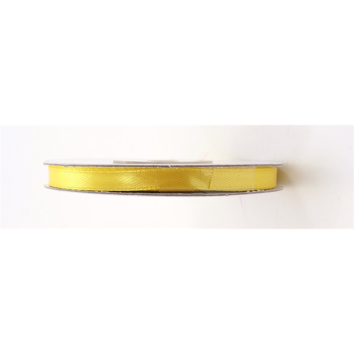 Szatén szalag 6mm - Sárga 25m (TS6-084)
