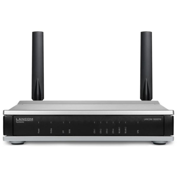 Router wireless, Lancom, 1800EFW EU (62139), Negru/Argintiu