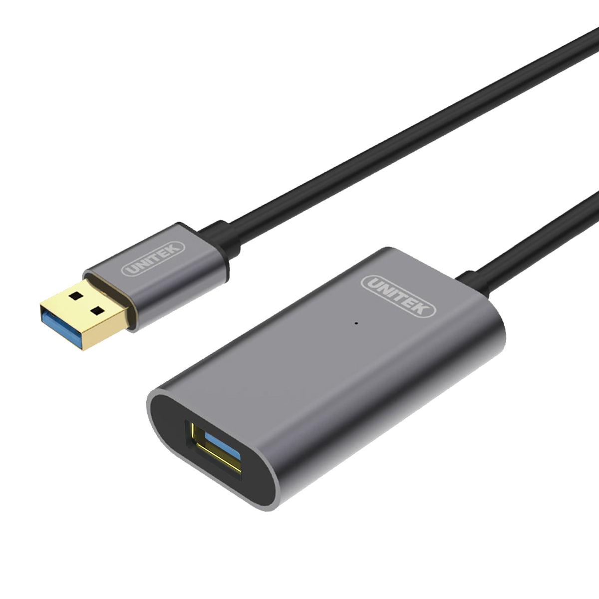 Unitek Y-3005 USB 3.0 Aktív hosszabbító kábel 10m - Fekete (Y-3005)