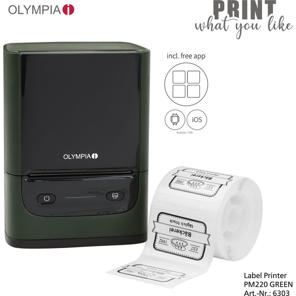 Olympia 6303 Címkenyomtató 203 x 203 dpi Hőátvitel 54 mm