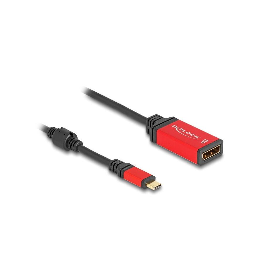 Delock USB Type-C - DisplayPort adapter (DP Alt Mode) 8K 30 Hz-hez HDR piros (60052) (DE60052)