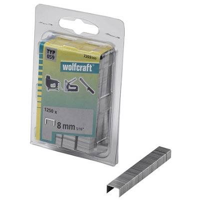 WOLFCRAFT Tűzőkapocs - szélesség 12,2mm, magasság 8mm, 1250db (4006885720305)
