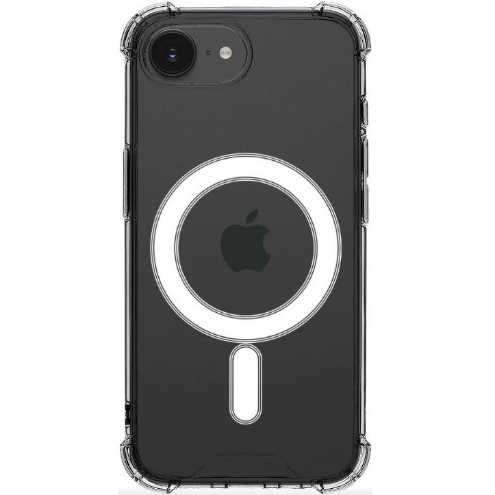 Apple iPhone 16e, Műanyag hátlap védőtok + szilikon keret, közepesen ütésálló, Magsafe töltővel kompatibilis, Tactical MagForce Plyo, átlátszó (TS11583)